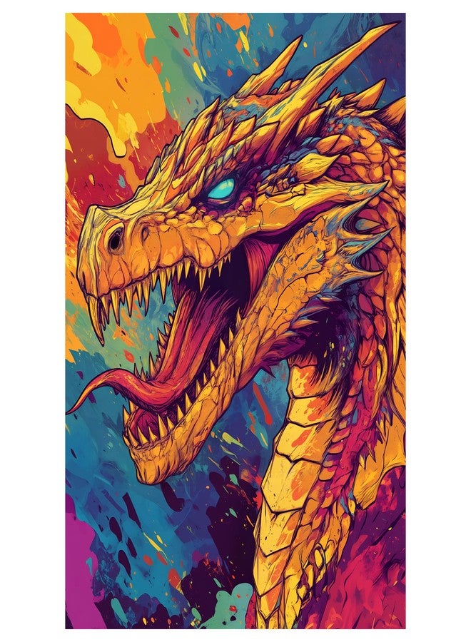 Realm Guard 100ct Textured Matte TCG/MTG Card Art Sleeves (Pop Art Dragon) - Image 1